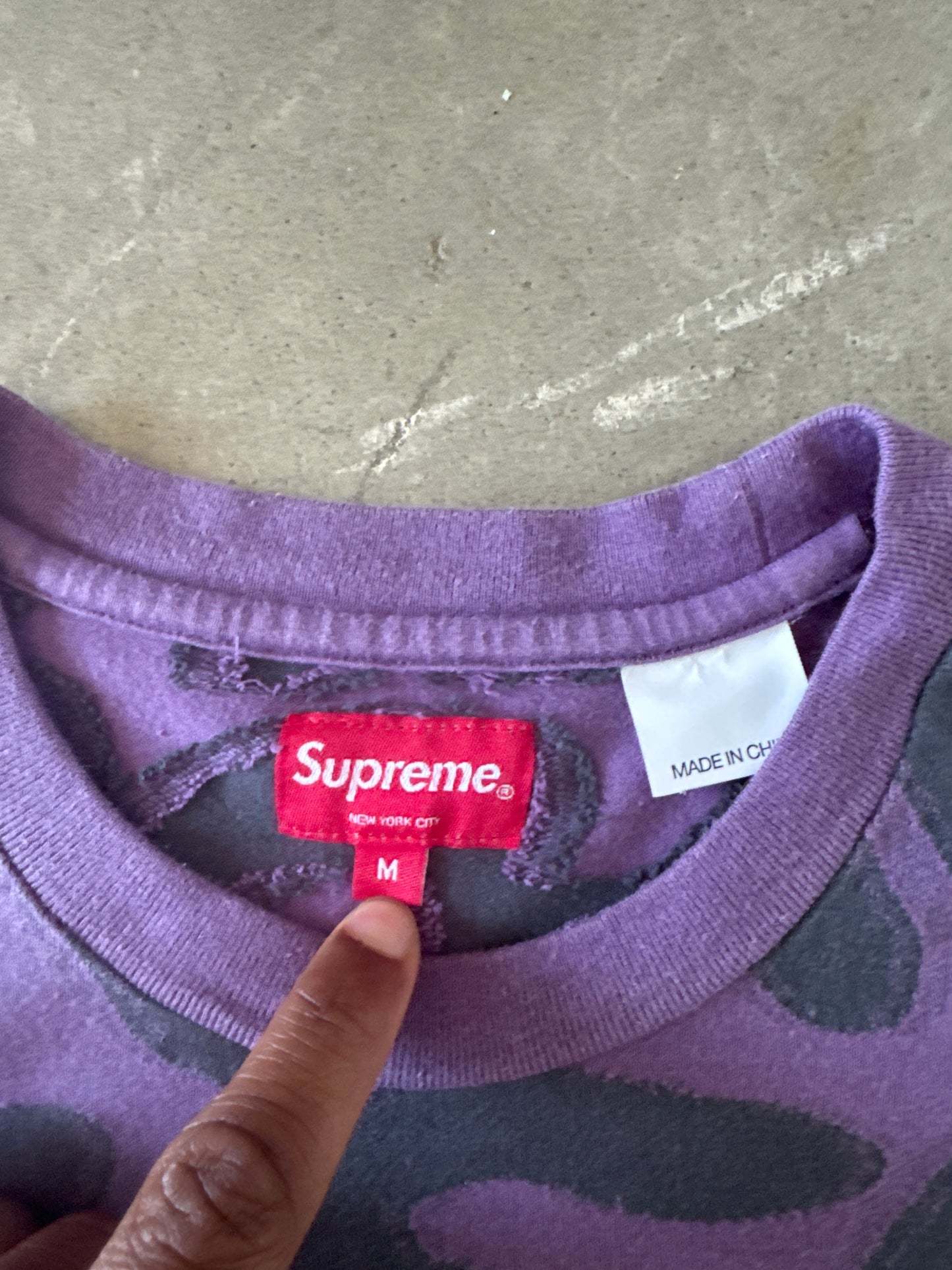 Supreme Stacked Intarsia S/S Purple Tee