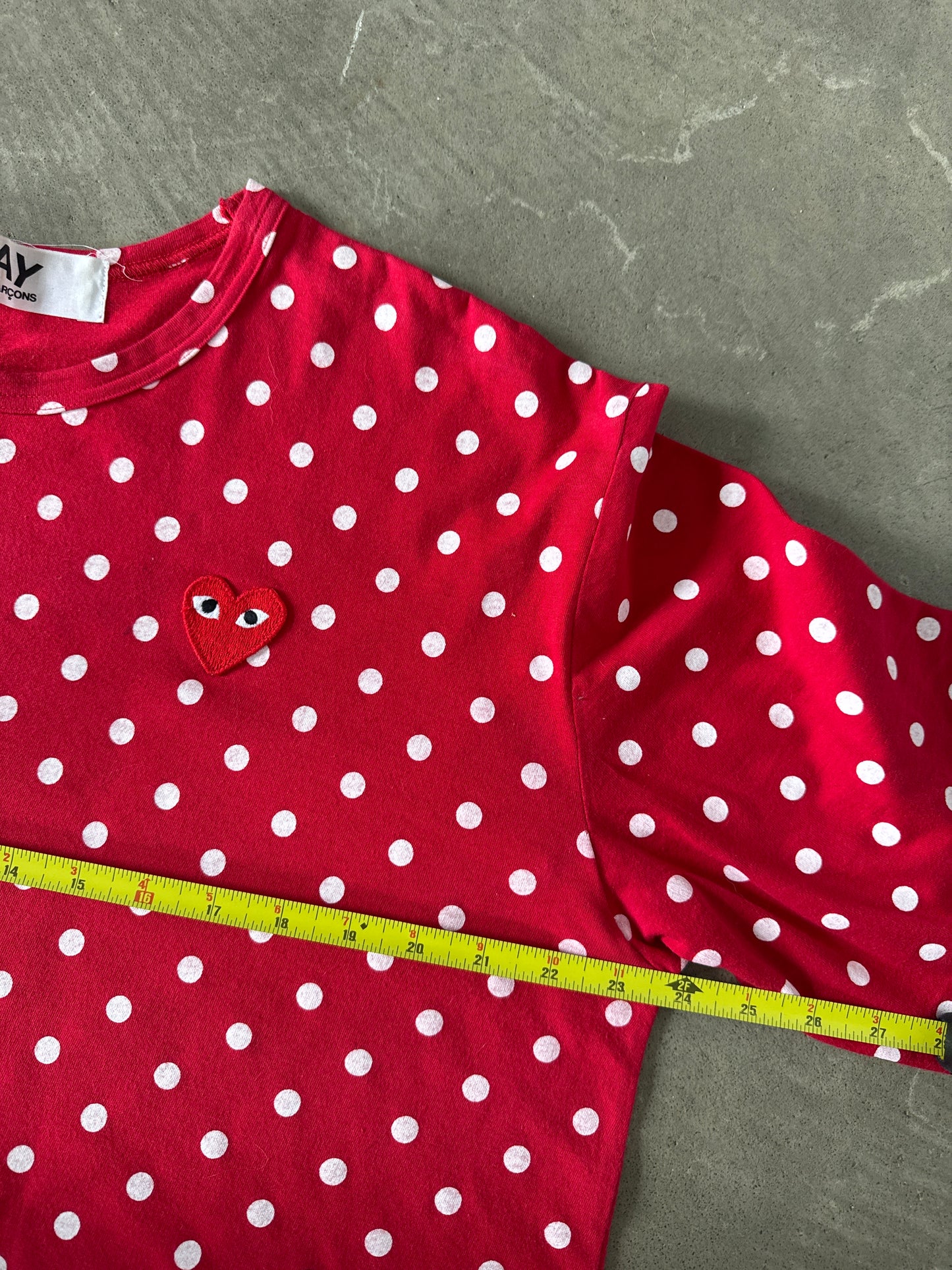 Comme des Garçons PLAY Polka Dot Red Long Sleeve