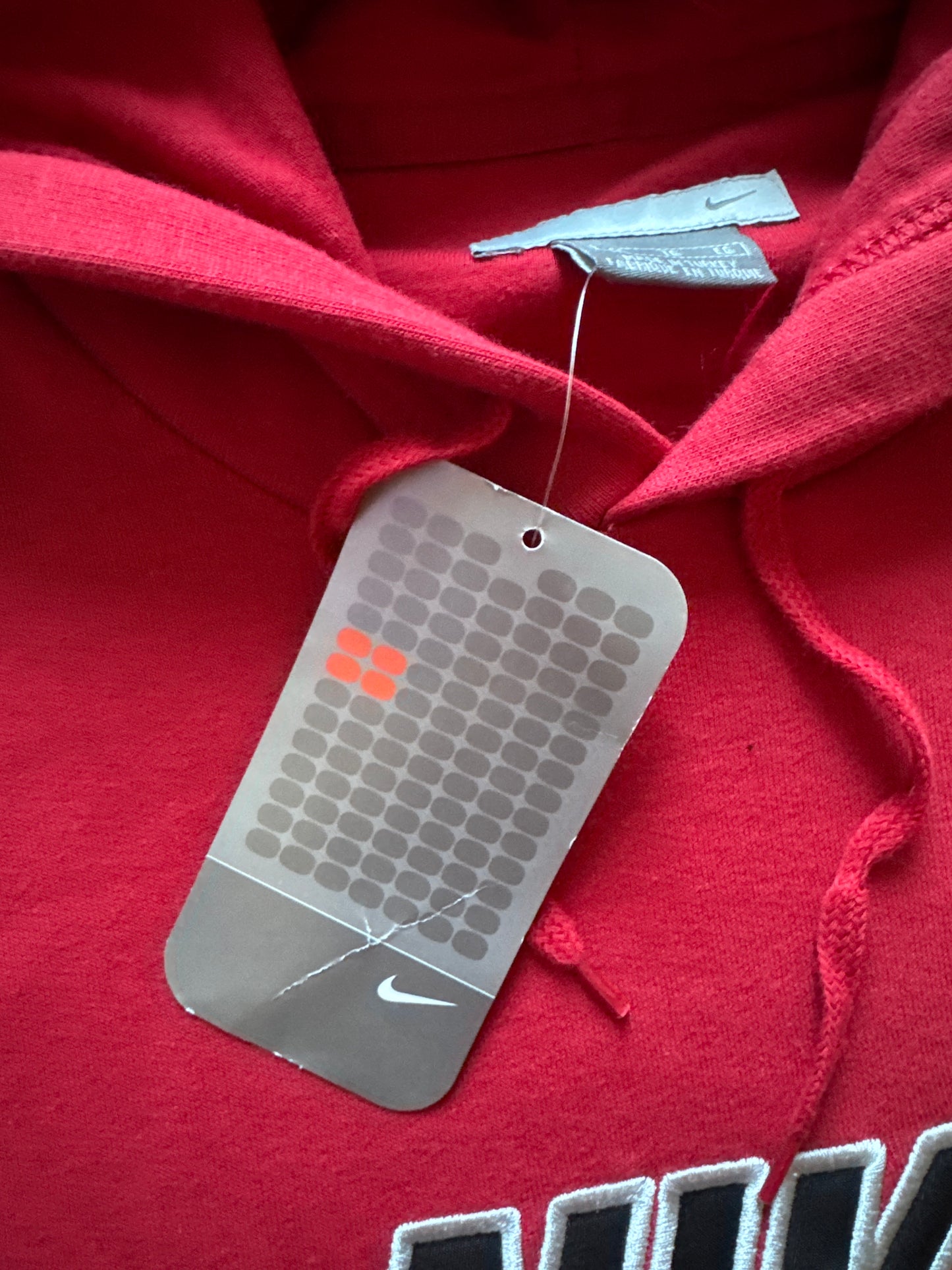 Vintage Y2K Nike Red Embroidered Logo Hoodie