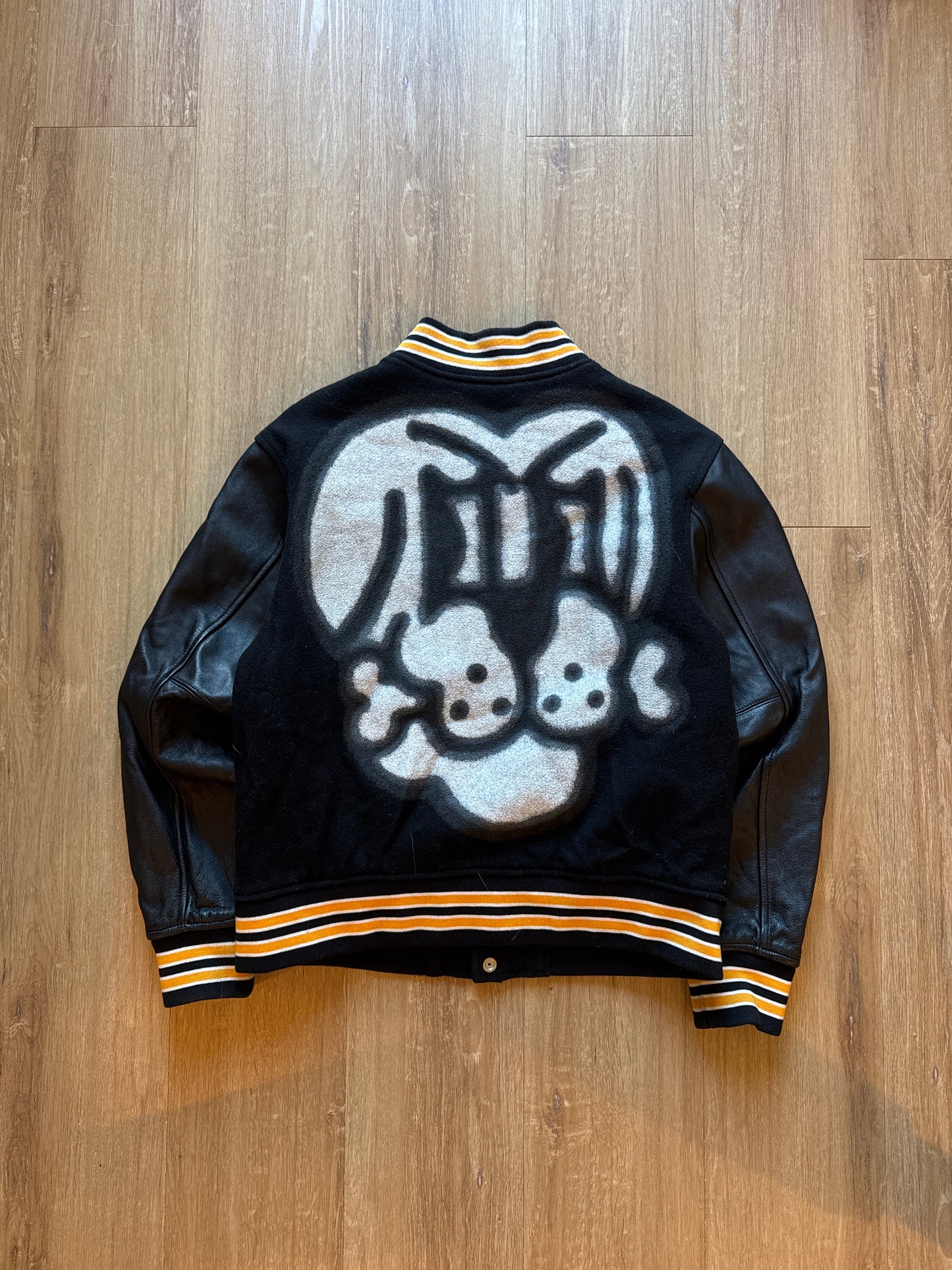 Supreme Black Bone Varsity Jacket