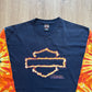 Vintage Harley Davidson Flame Sleeve Springfield Massachusetts Long Sleeve