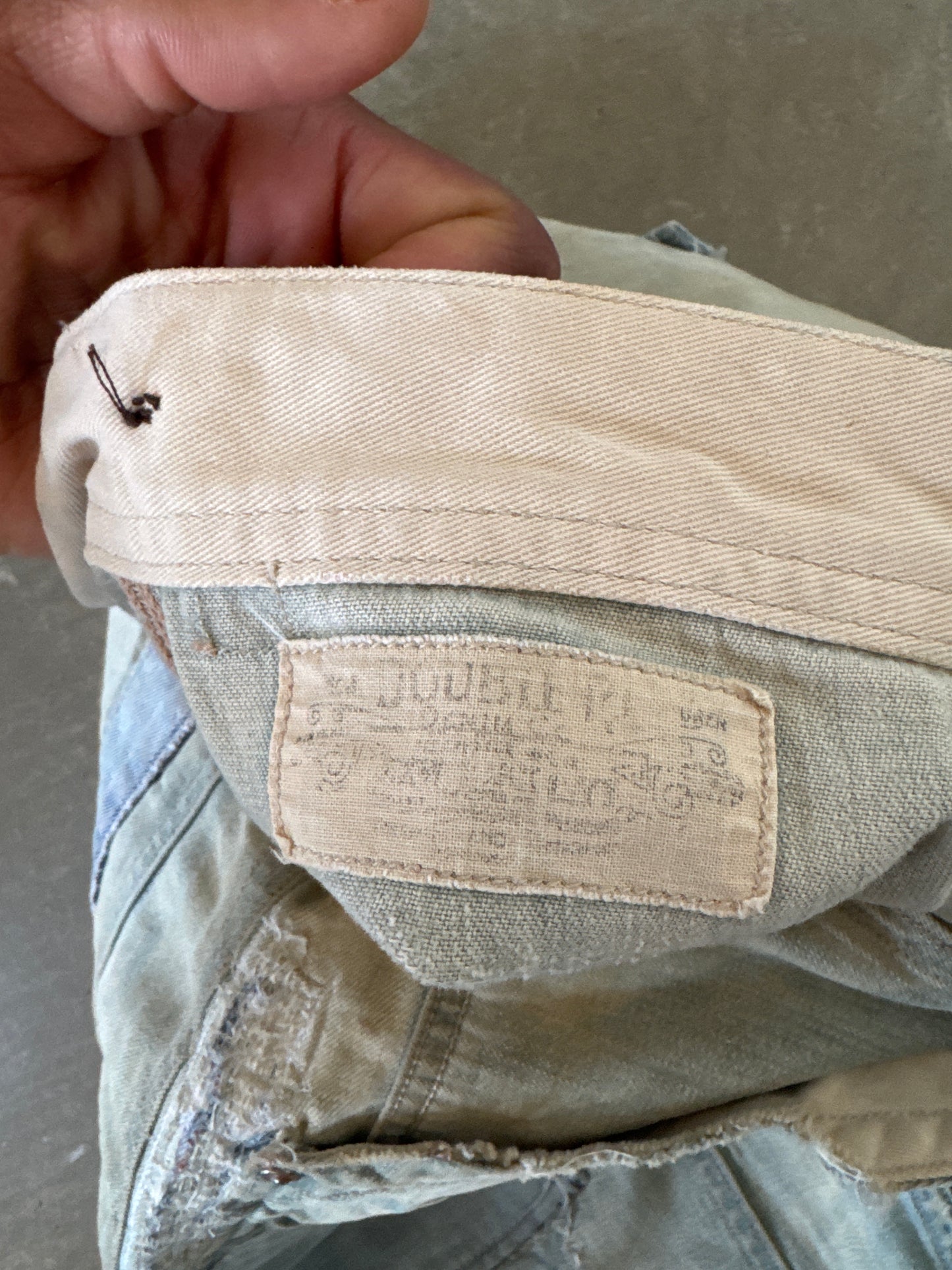 RRL by Polo Ralph Lauren Indigo Distressed Patchwork Selvedge Denim Jeans