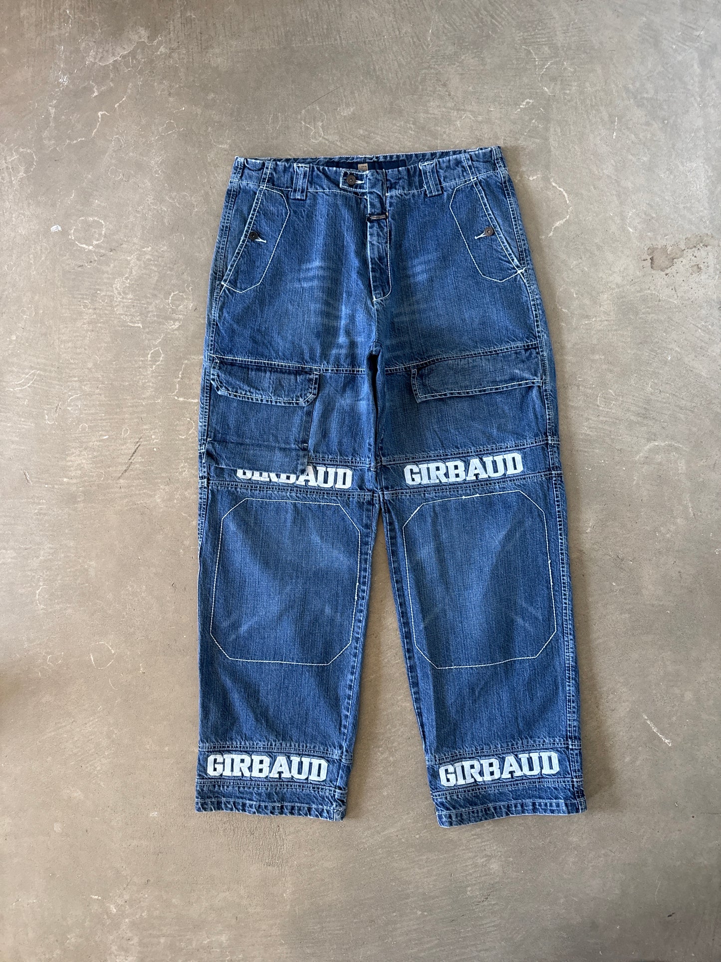 Vintage Y2K Marithe + Francois Girbaud Baggy Bondage Denim Jeans