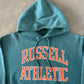 Vintage 90s Russell Athletic Teal Logo Hoodie