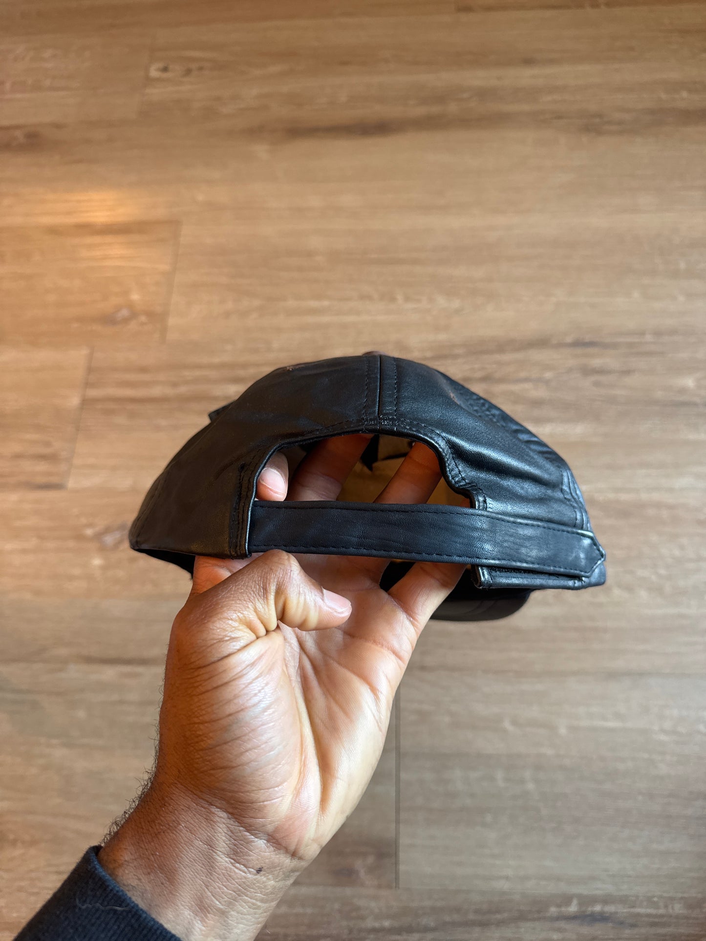 Vintage 90s Drew Pearson Cleveland Browns Leather Strap Back Hat