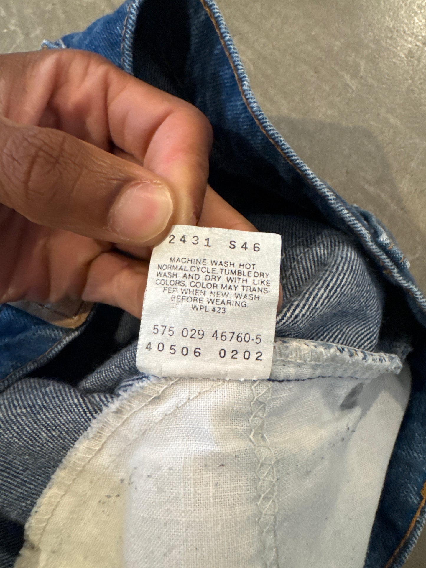 Vintage Levi’s 506 Orange Tab Regular Fit Dark Washed Blue Denim Jeans