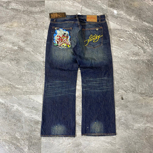 Vintage Ed Hardy Jenny Pirate Denim Jeans