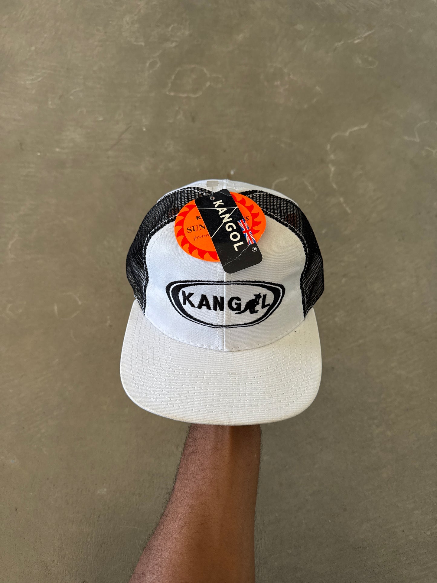 Vintage 90s Kangol Embroidered Logo Leather Strap Hat