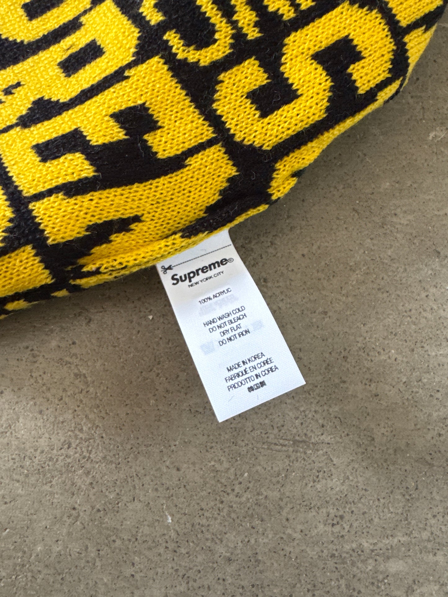 Supreme Reversible Yellow Camo Beanie (FW26)