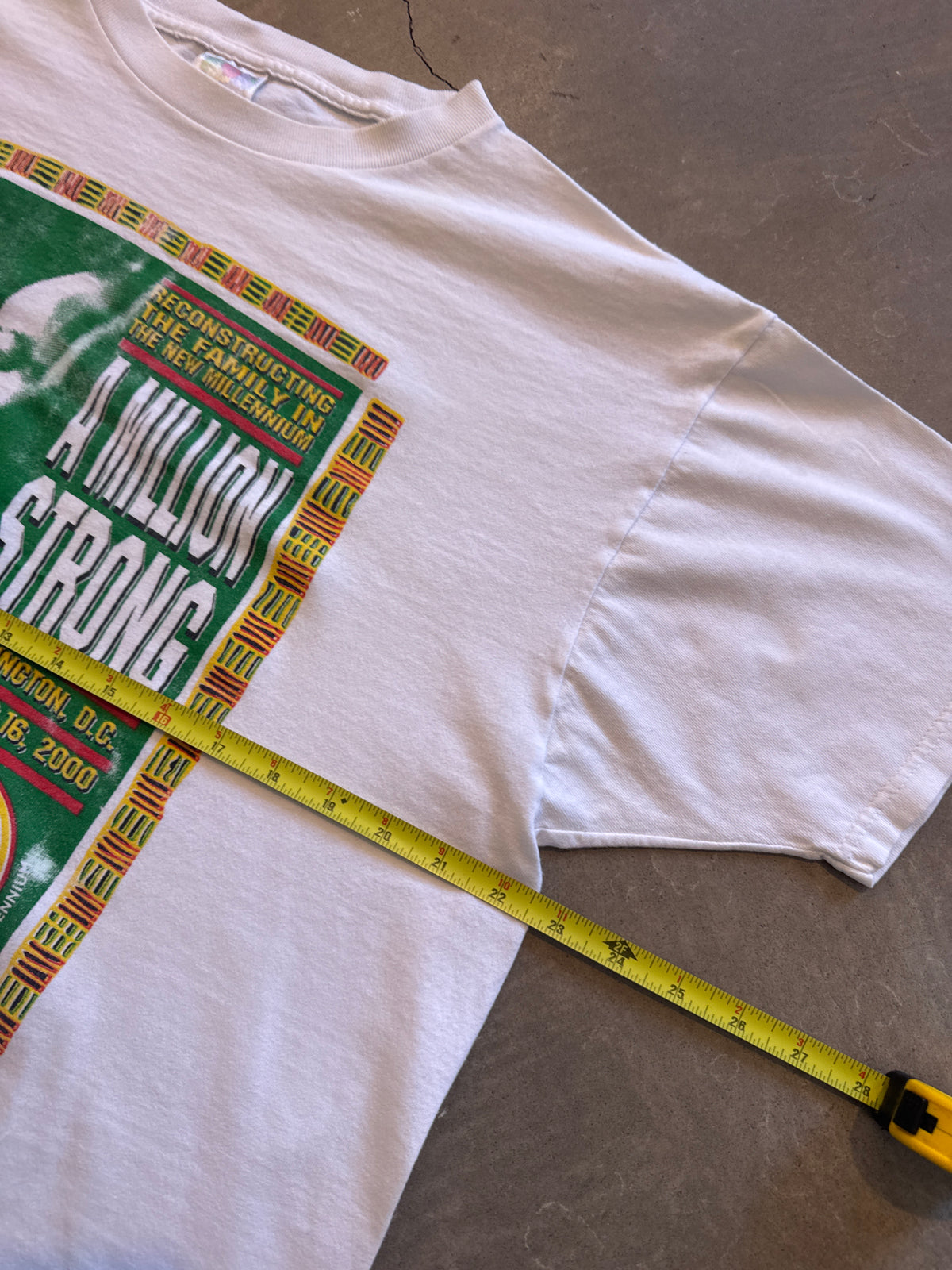 Vintage 2000 Million Strong Man Woman March Black History Rap Tee