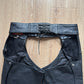 Vintage Leather Craft USA Black Leather Chaps Motorcycle Biker Pants