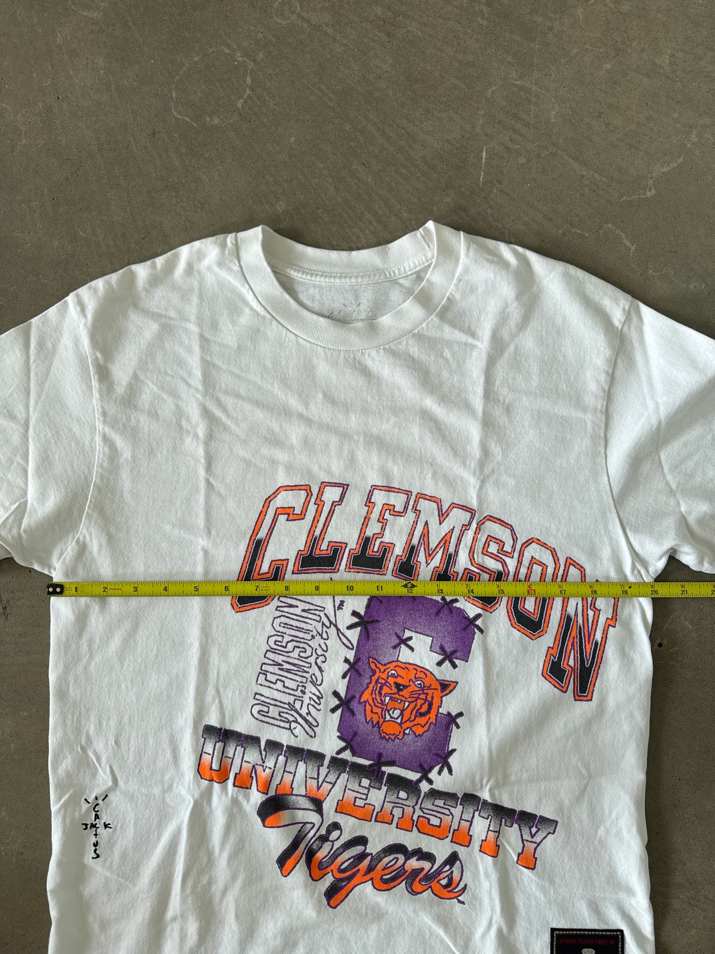 Travis Scott x Mitchell & Ness Clemson University Tigers Hand-Drawn Tee