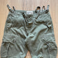 WHO.A.U American Vintage Style Olive Green Cargo Pants