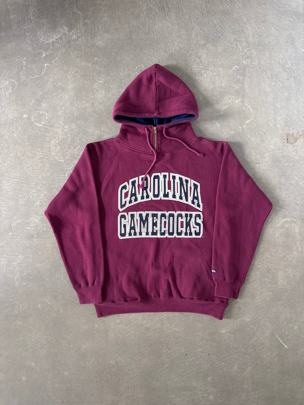 Vintage University Of South Carolina Gamecocks Quarter Zip Hoodie