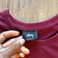 Stussy International Burgundy Spellout Tee