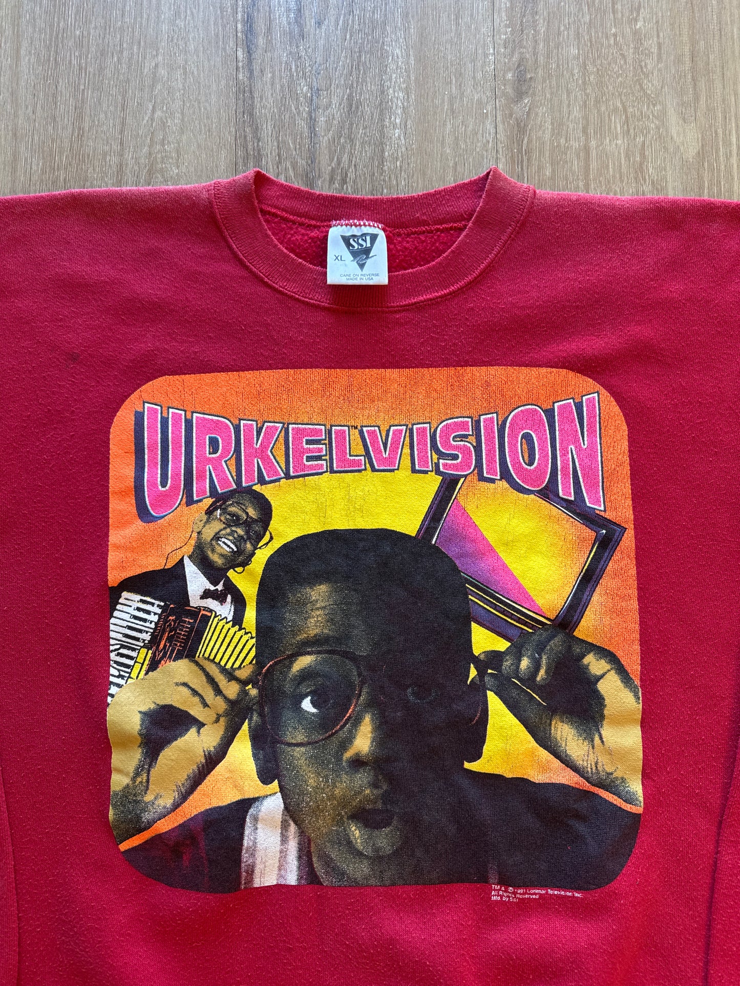 Vintage 1991 Steve Urkel UrkelVision Family Matters TV Show Sweatshirt