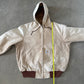 Vintage 90s Carhartt Sun Faded Light Tan Hooded Work Jacket