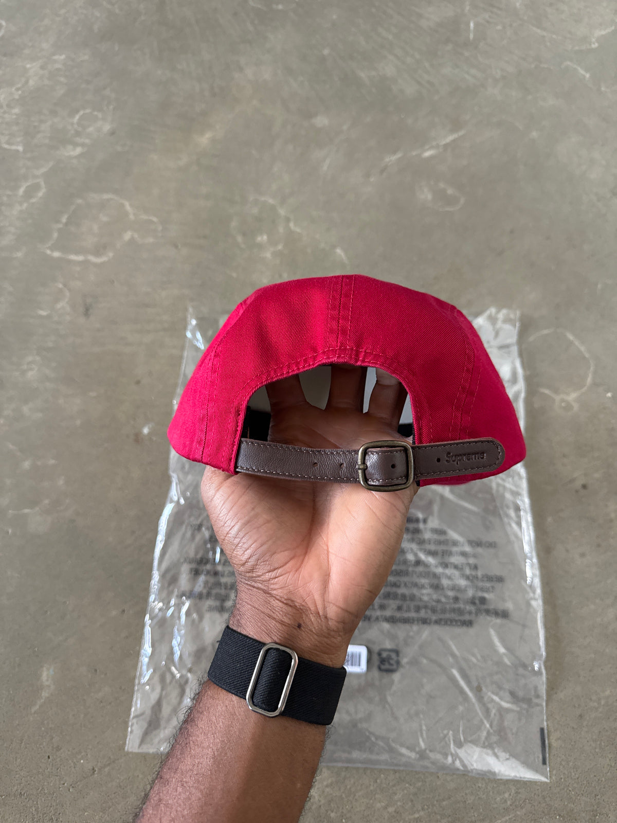Supreme Washed Chino Twill Red Camp Cap Hat (FW26)