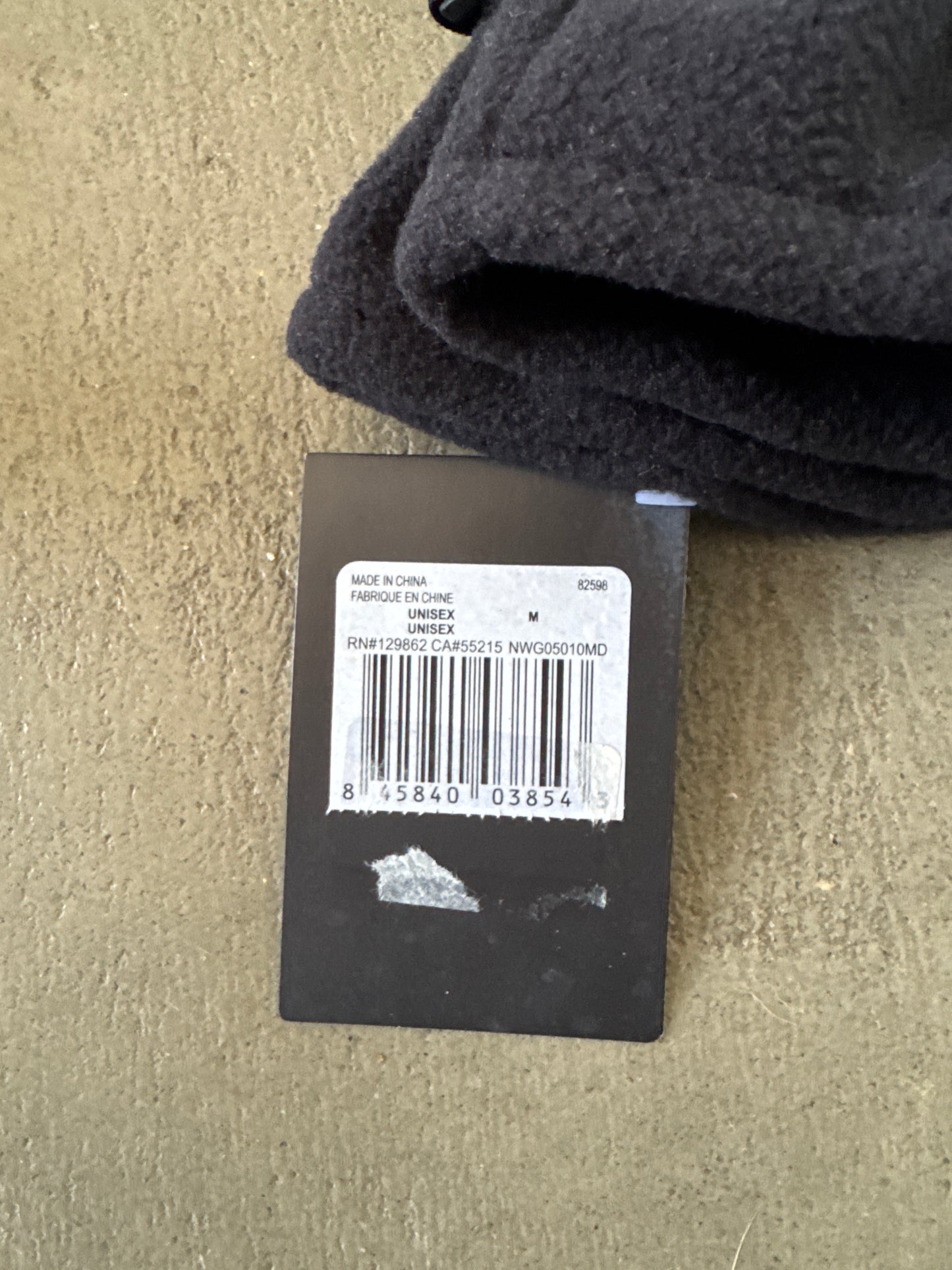 Y2K Nike Logo Fleece Black Gloves