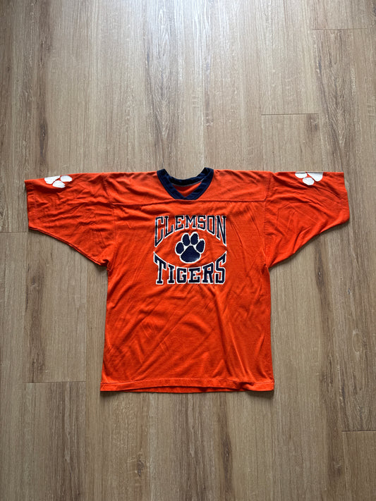 Vintage Russell Athletic Youth University Of Clemson Tigers Football Tee
