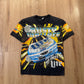 Vintage 1997 Nascar Rusty Wallace Faster Than The Speed Of Lite All Over Print Tee