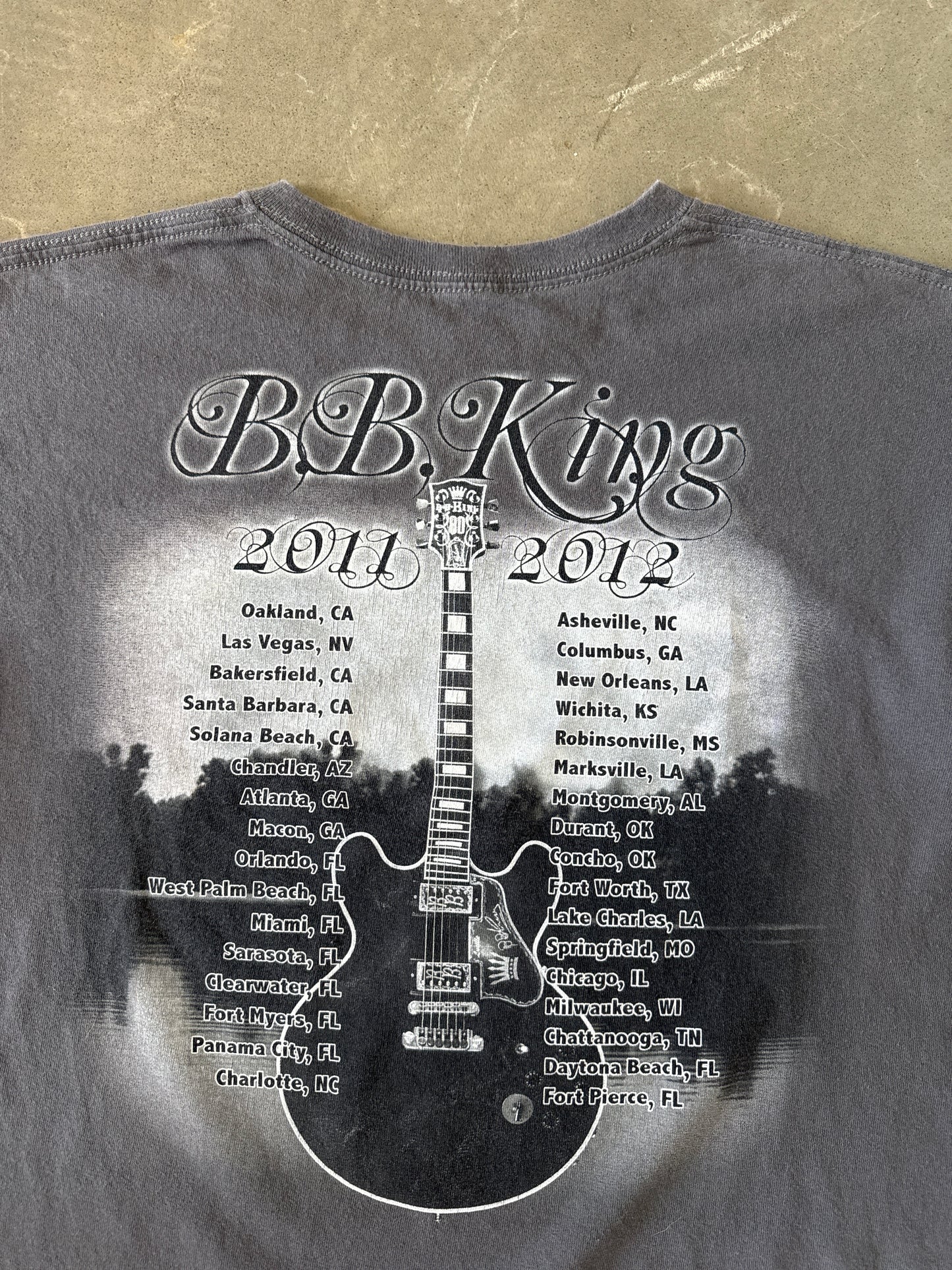2012 B.B. King King Of Blues Tour Concert Tee