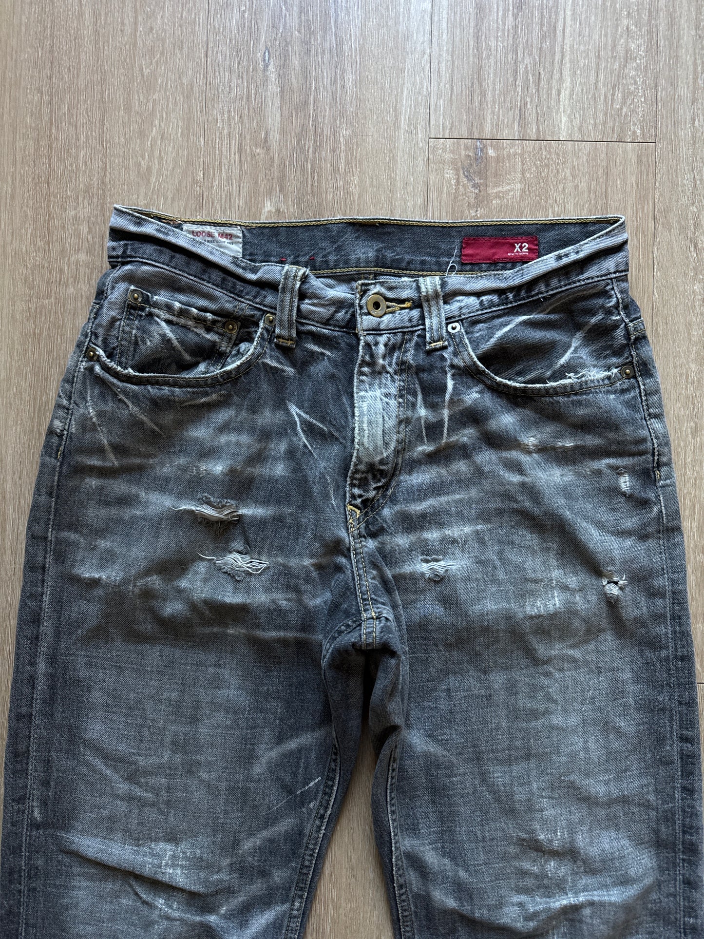 Vintage Y2K X2 Distressed Denim Jeans