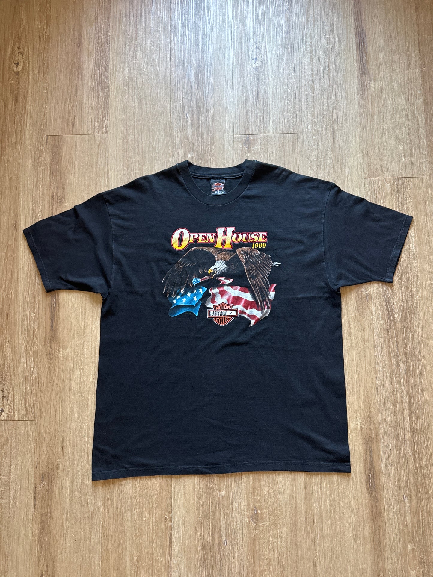 Vintage 1999 Harley Davidson Open House Kansas City Missouri Tee