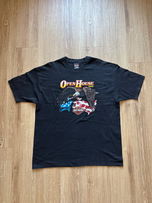 Vintage 1999 Harley Davidson Open House Kansas City Missouri Tee