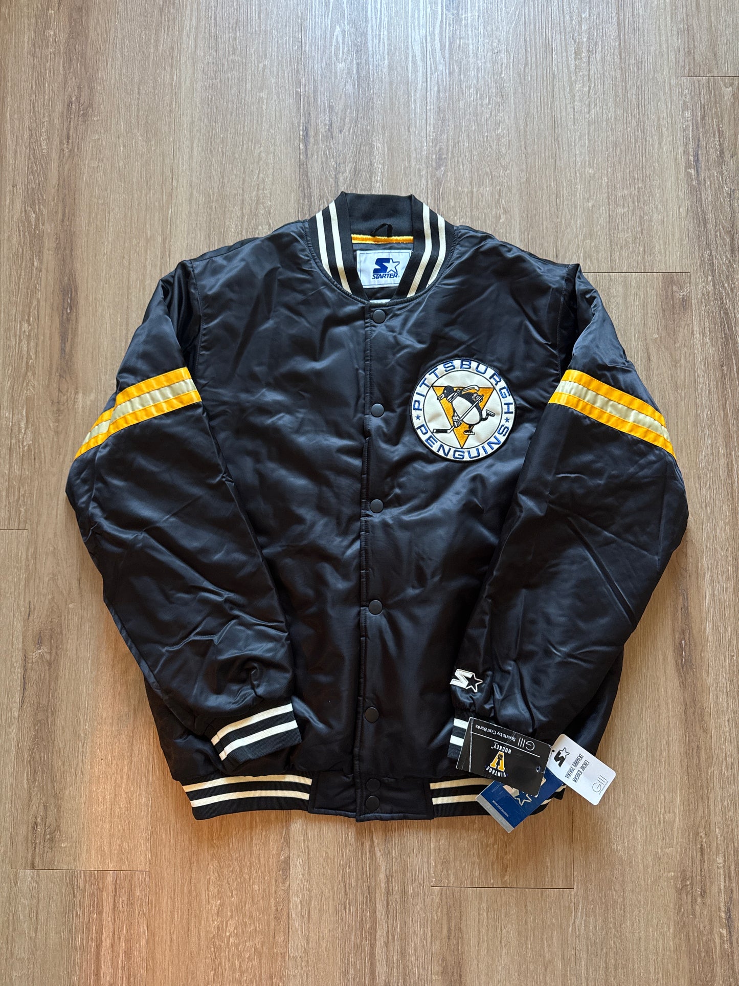 Starter Pittsburgh Penguins NHL Satin Bomber Jacket