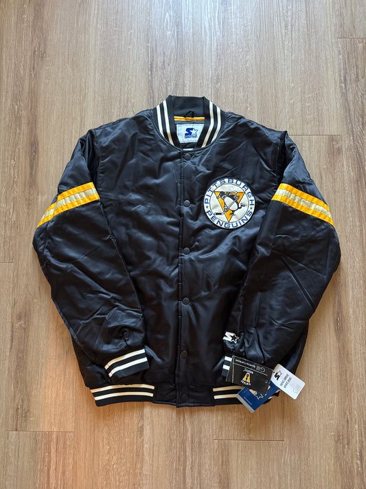 Starter Pittsburgh Penguins NHL Satin Bomber Jacket