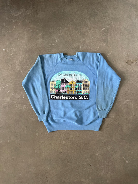 Vintage 90s Charleston South Carolina Rainbow Row Sweatshirt