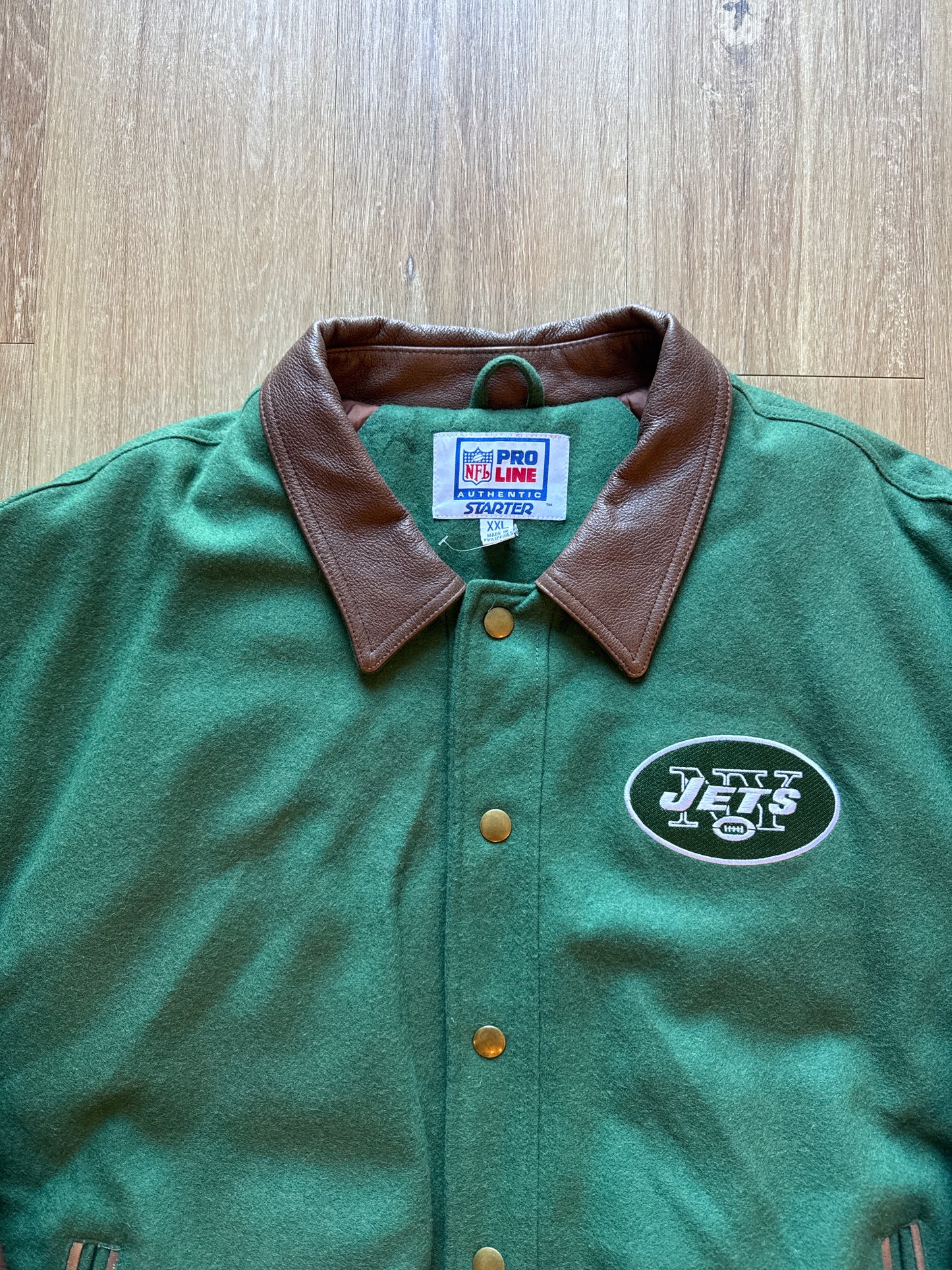 Vintage Starter Pro Line New York Jets Leather Jacket