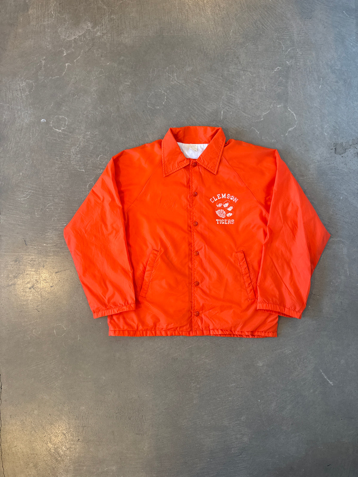 Vintage 80s Clemson University Tigers Windbreaker Jacket