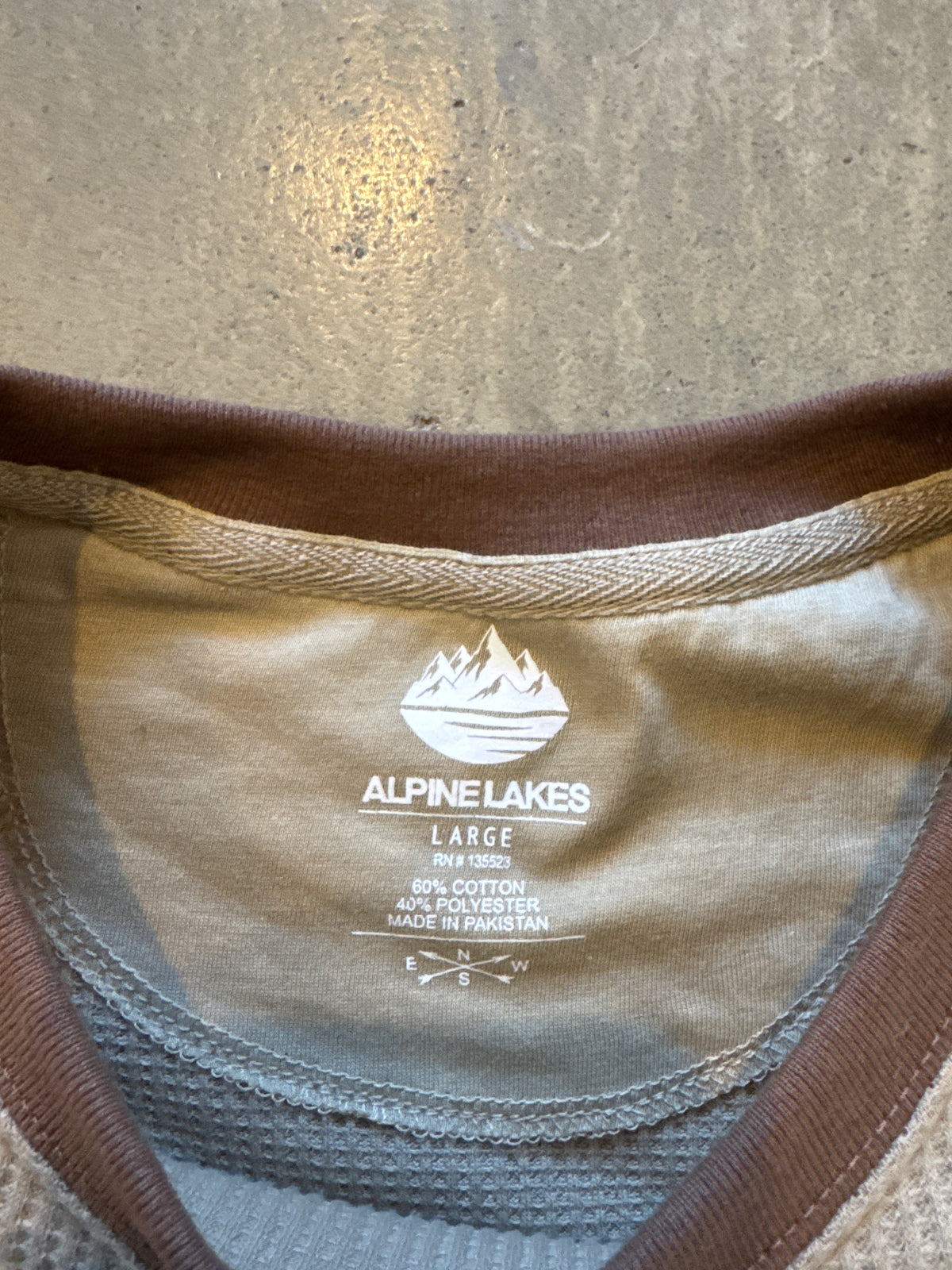 Alpine Lakes Two Tone Brown Thermal Longsleeve