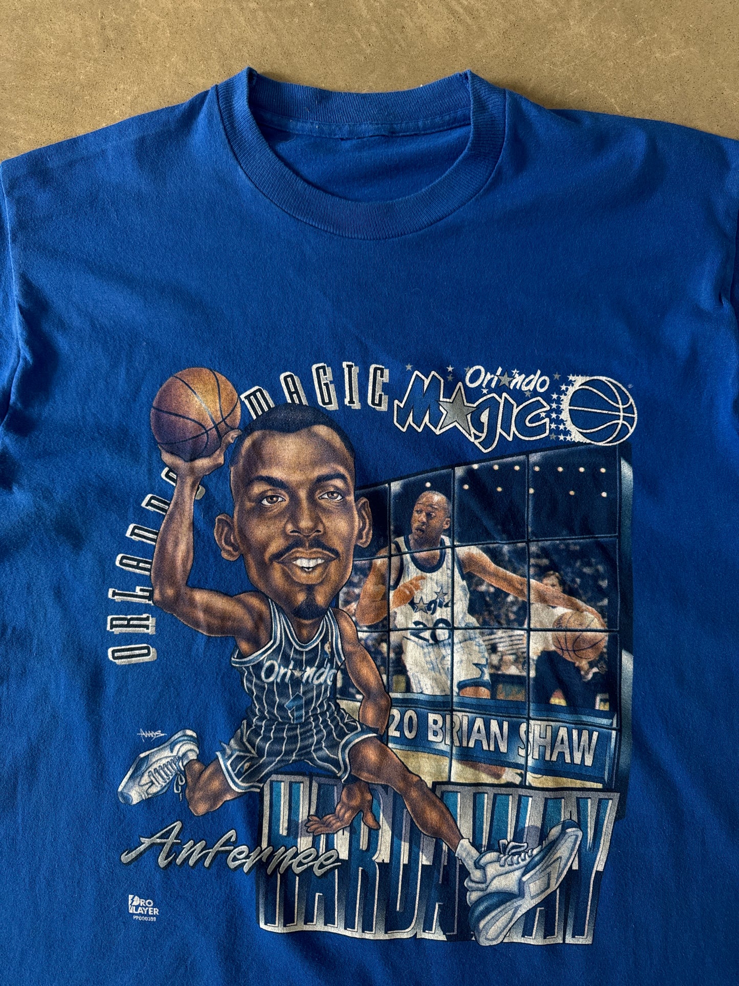 Vintage 90s Pro Player Orlando Magic Penny Anfernee Hardaway Brian Shaw Tee