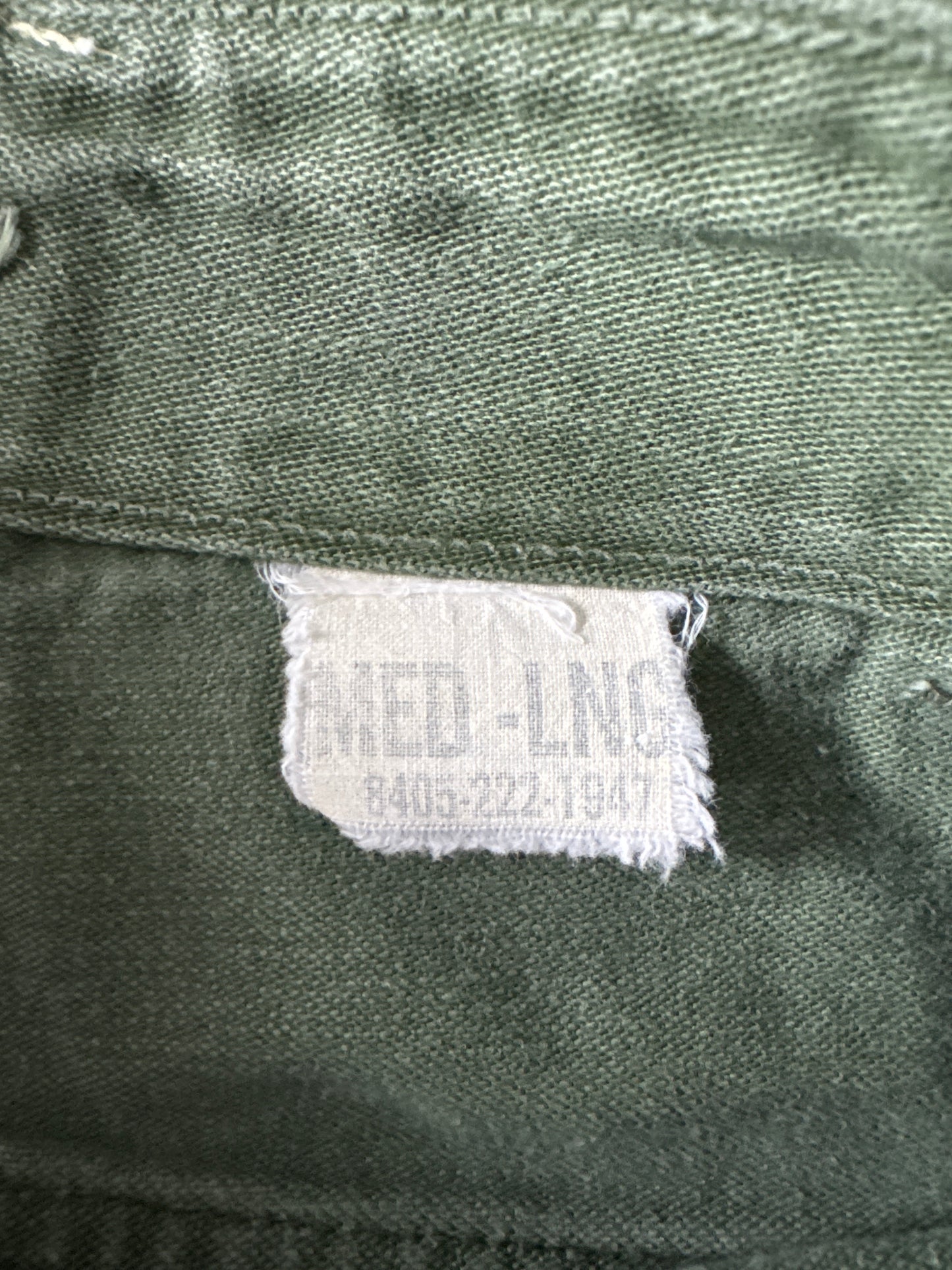 Vintage 70s Vietnam Era OG-107 Military Utility US Army Fatigue Olive Green Trousers