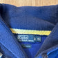 Vintage Polo Ralph Lauren Toggle Shawl Blue Navy Cotton Elbow-Patches Sweater