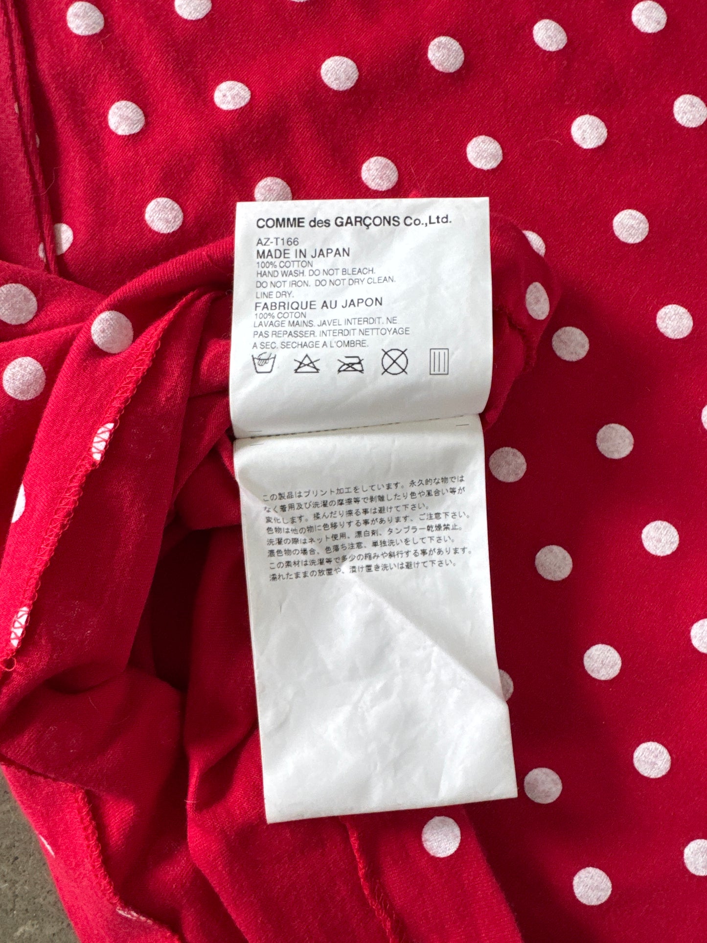 Comme des Garçons PLAY Polka Dot Red Long Sleeve