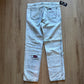 Vintage 90s B-29 Bomber Malcolm X By Ant Means Necessary Light Washed Denim Patched Jeans