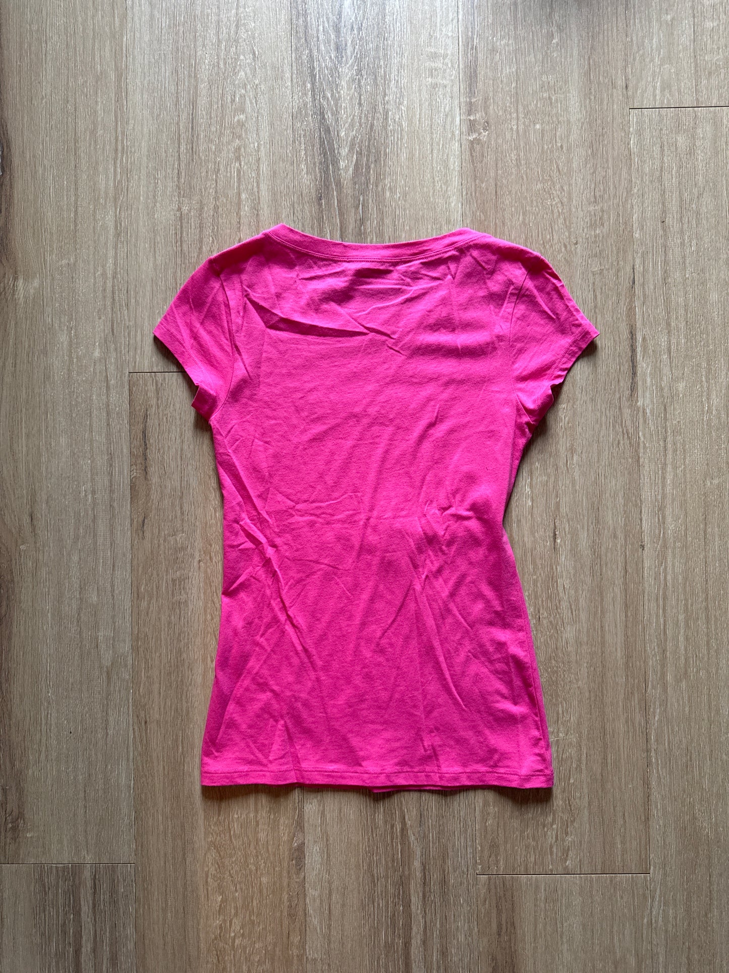 Y2K Women’s Bebe Bedazzled Logo Pink Tee