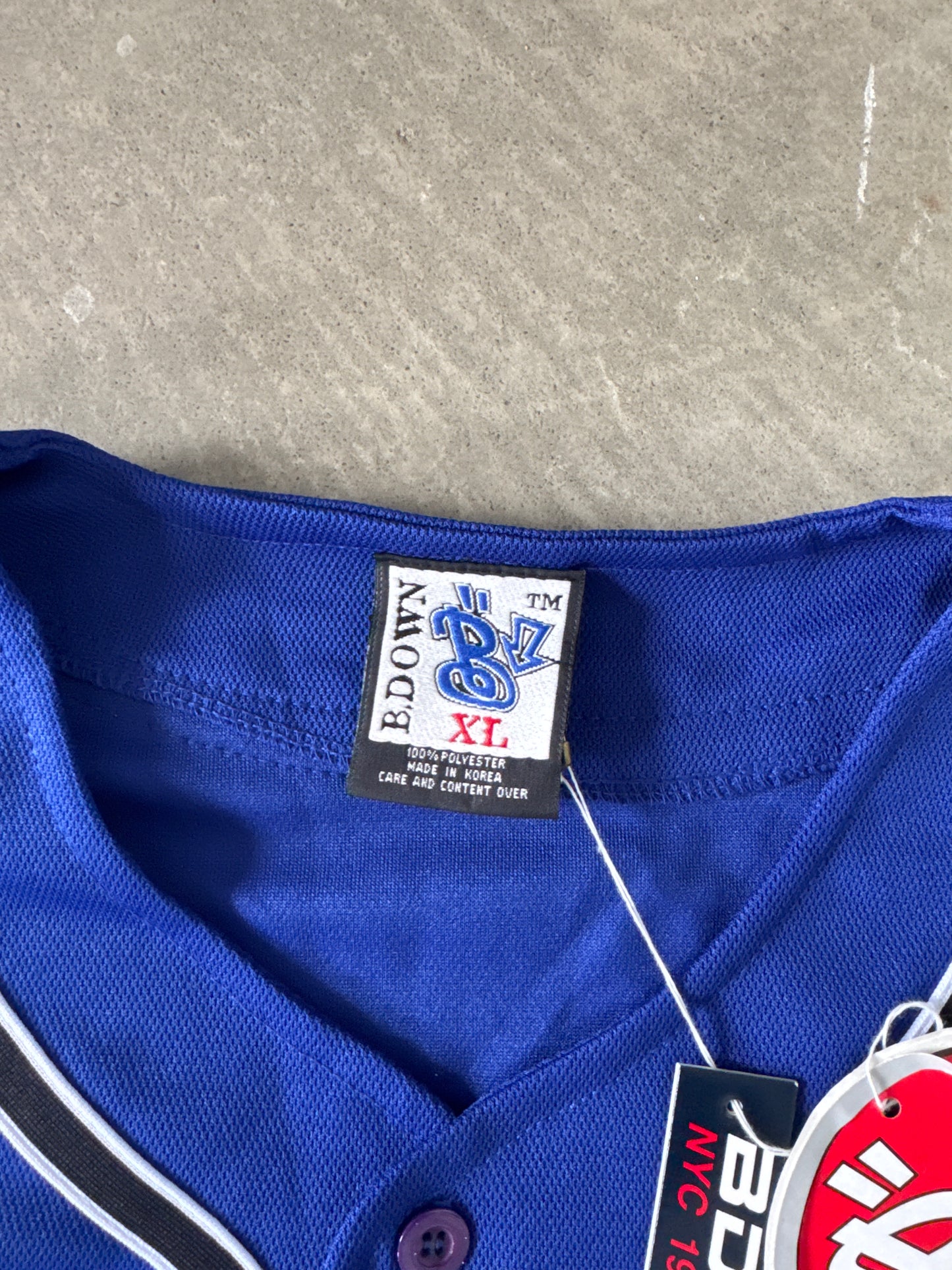 Vintage B Down New York Yankees Baseball Jersey