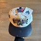 Vintage 90s Drew Pearson University Of Norte Dame Fighting Irish Leather Strap Back Hat