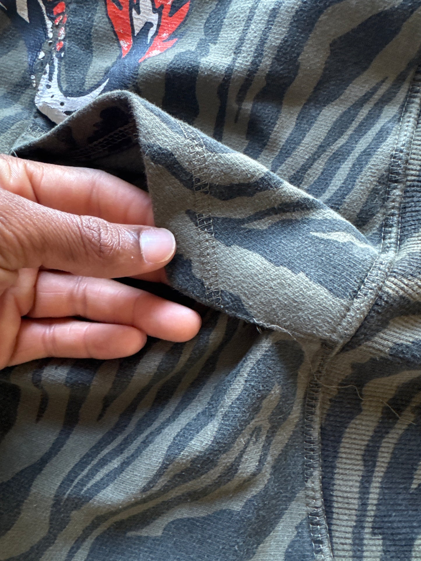 Ed Hardy Dragon Zebra Camo Christian Audigier Pullover Hoodie