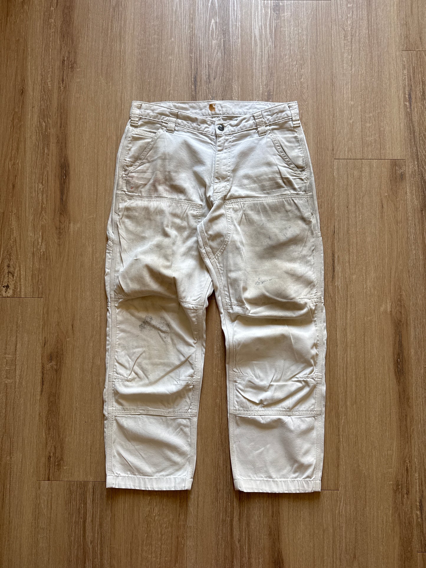 Carhartt Relaxed Fit Cream Double Knee Carpenter Pants