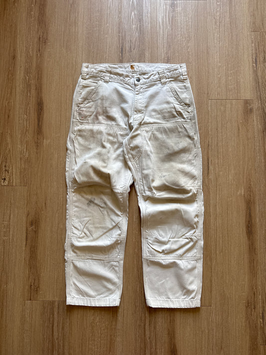 Carhartt Relaxed Fit Cream Double Knee Carpenter Pants