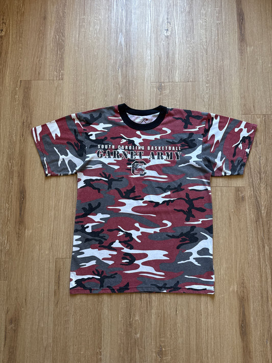 University Of South Carolina Gamecocks Basketball Garnet Army Tee