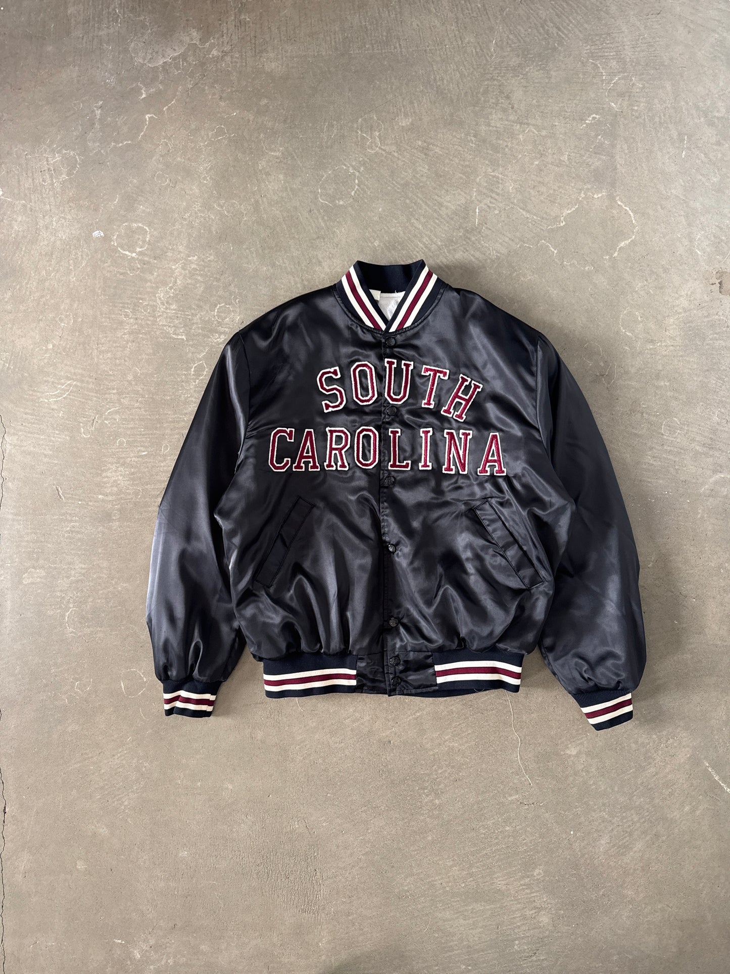Vintage 90s University Of South Carolina Gamecocks Satin Bomber Jacket