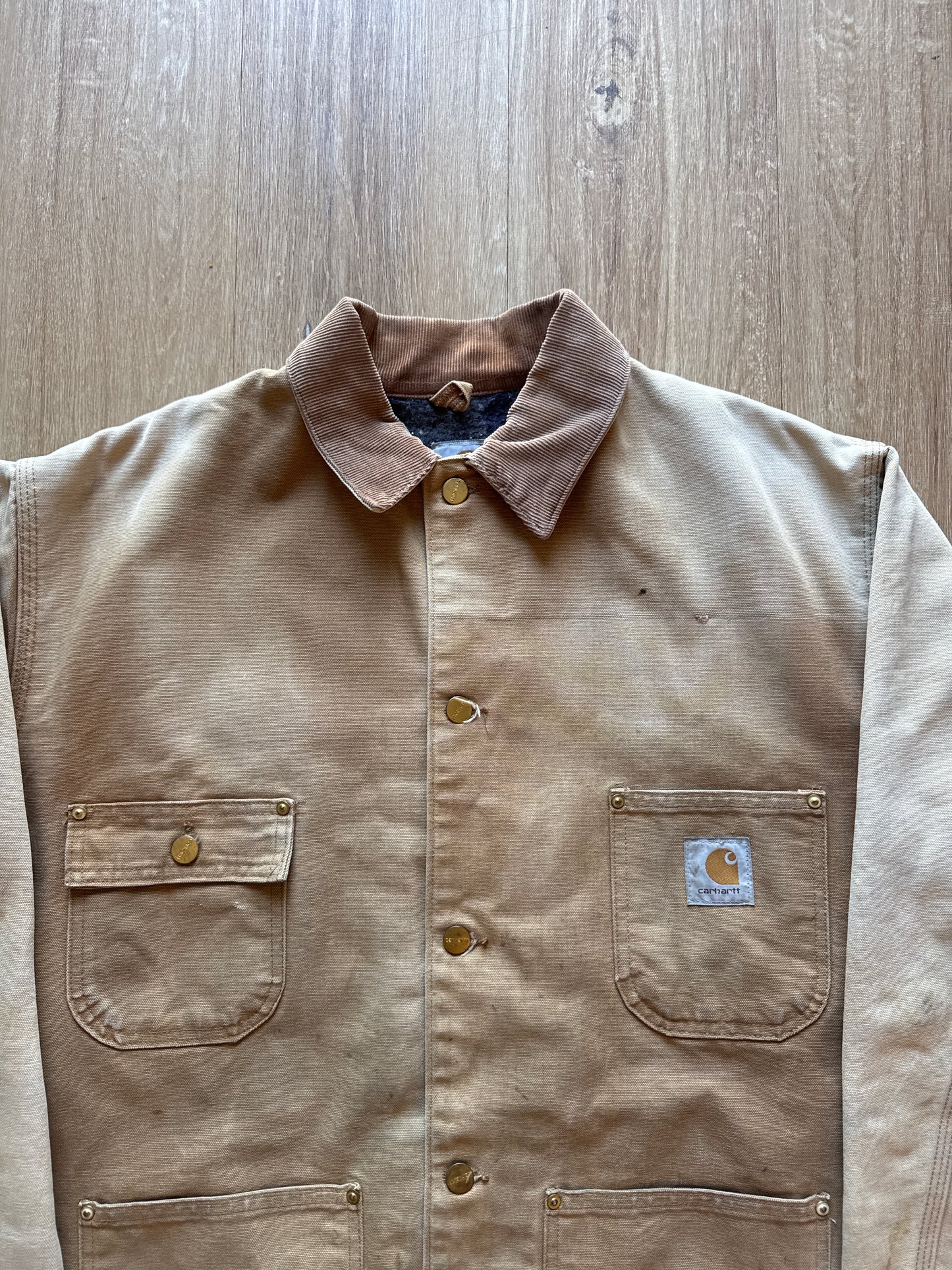 Vintage Carhartt Tan Barn Work Wear Chore Jacket