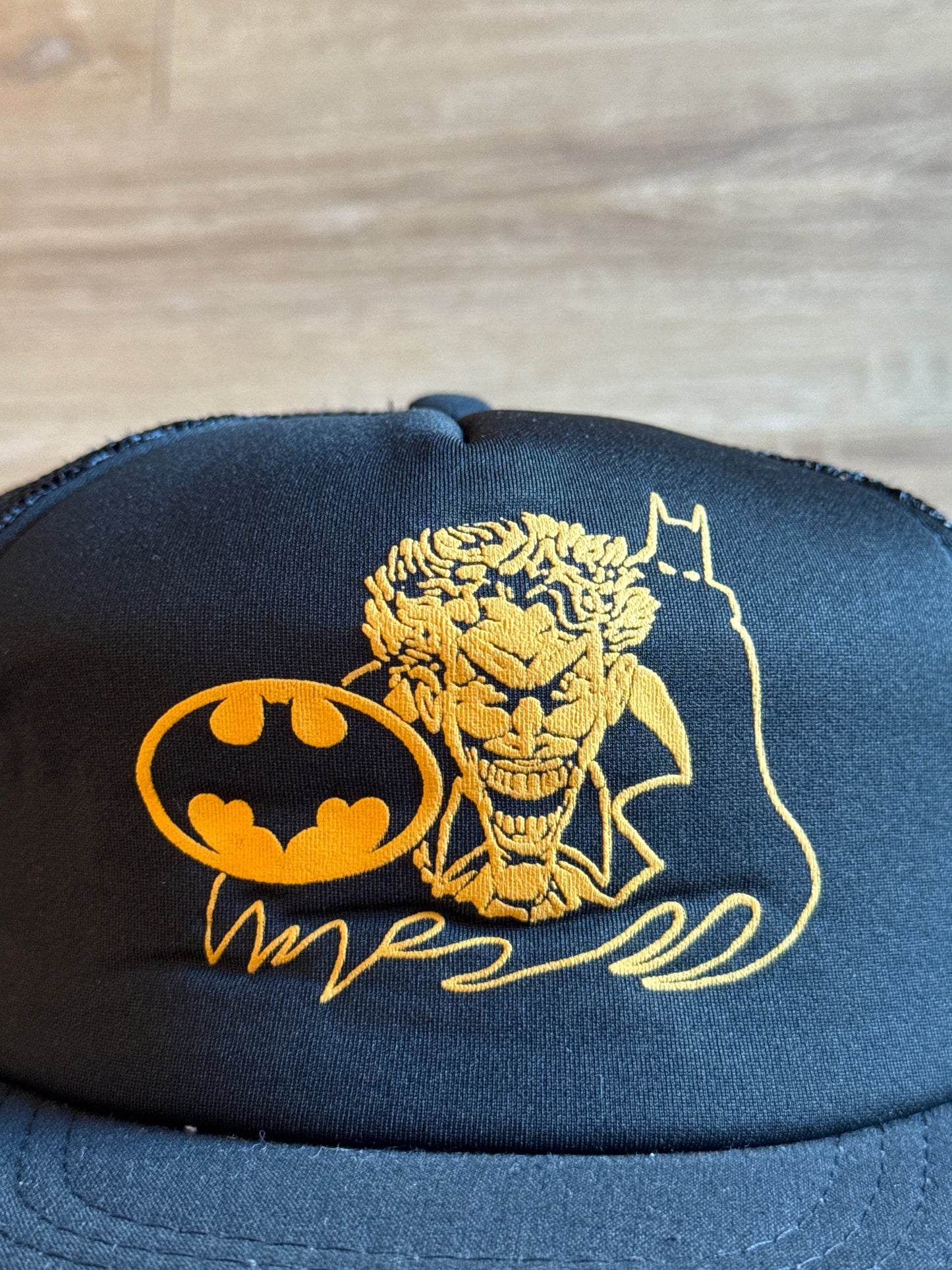 Vintage 90s Batman The Joker Gotham City Mesh Trucker Snap Back Hat